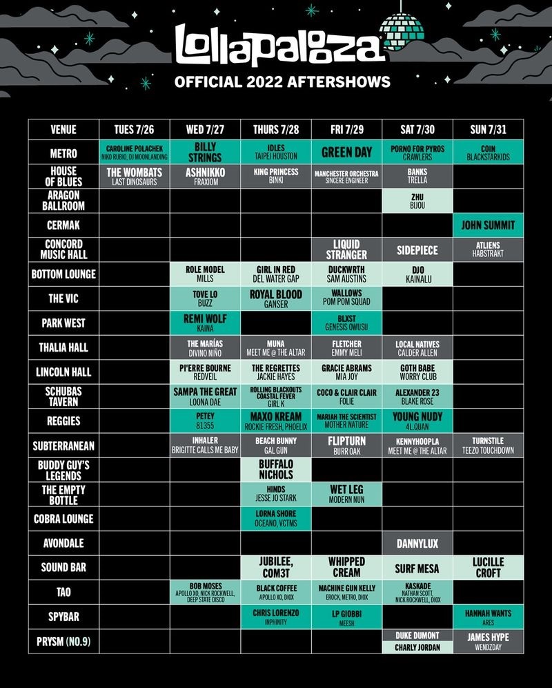 Cheap Lollapalooza Aftershow Chicago Tickets Tickets4Chicago